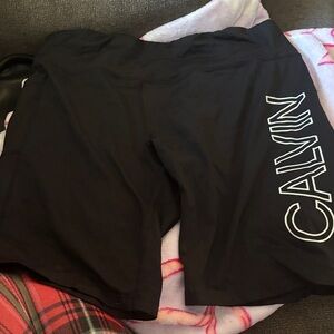 Calvin Klein Collection Black Shorts with White Side Logo